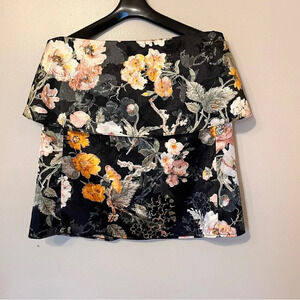 Strapless  Floral Tiered Top